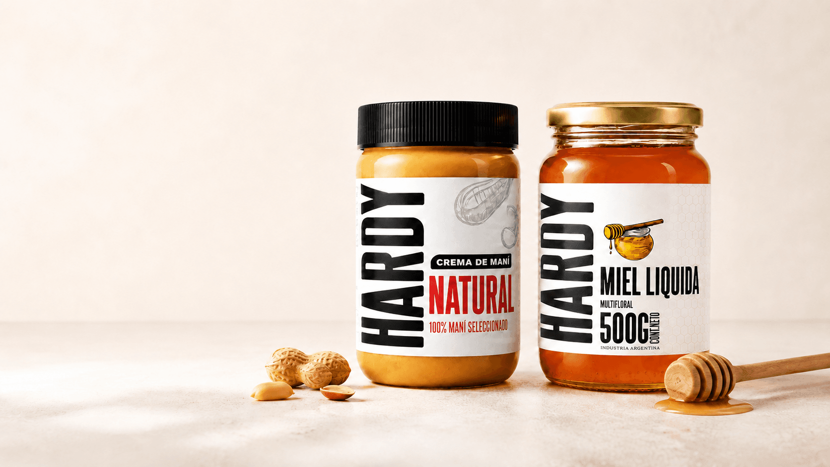 HARDY — Crema de maní Natural y Miel Líquida